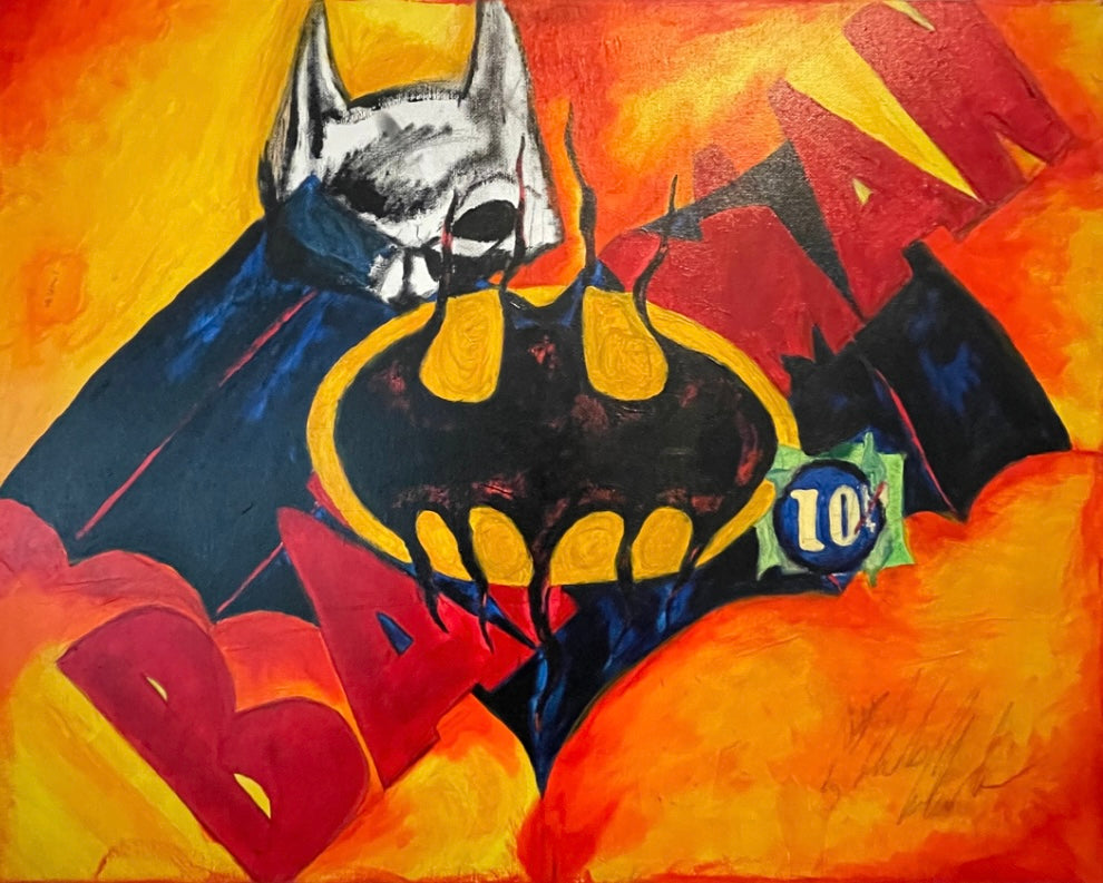 P1. Original Batman “Vigilance” by CJW ( Custom Street Art ) 1 of 1
