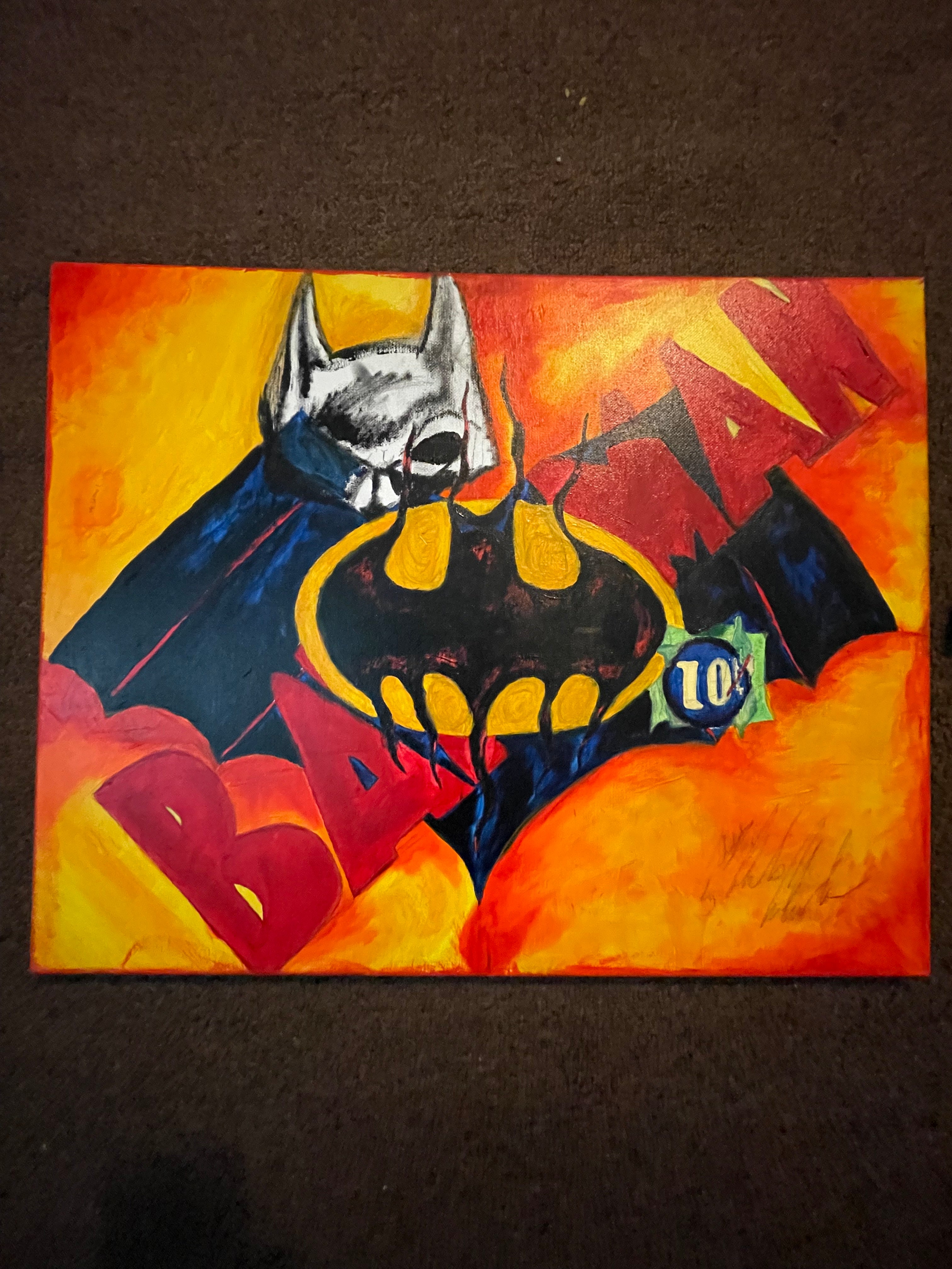 P1. Original Batman “Vigilance” by CJW ( Custom Street Art ) 1 of 1