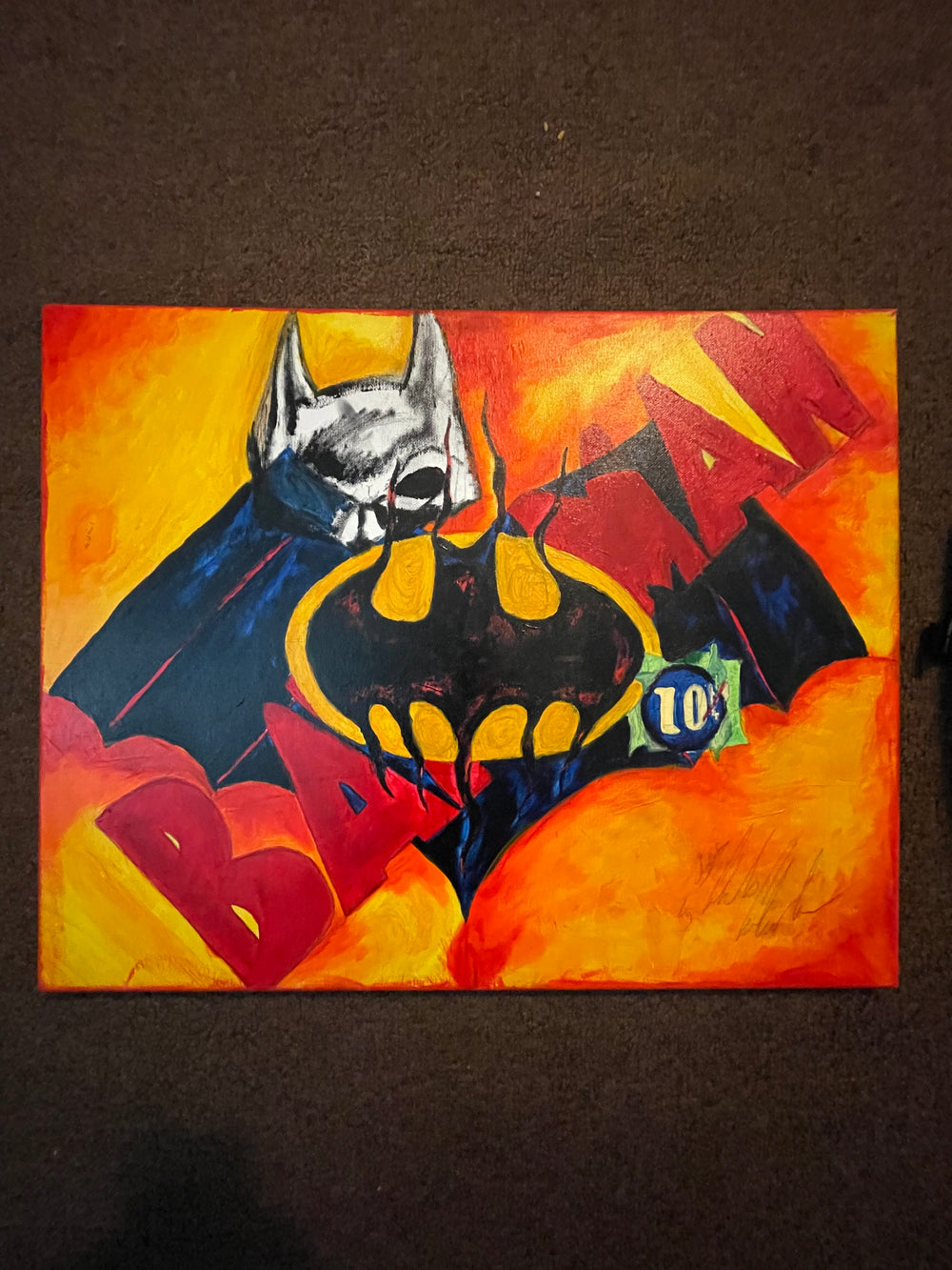 P1. Original Batman “Vigilance” by CJW ( Custom Street Art ) 1 of 1