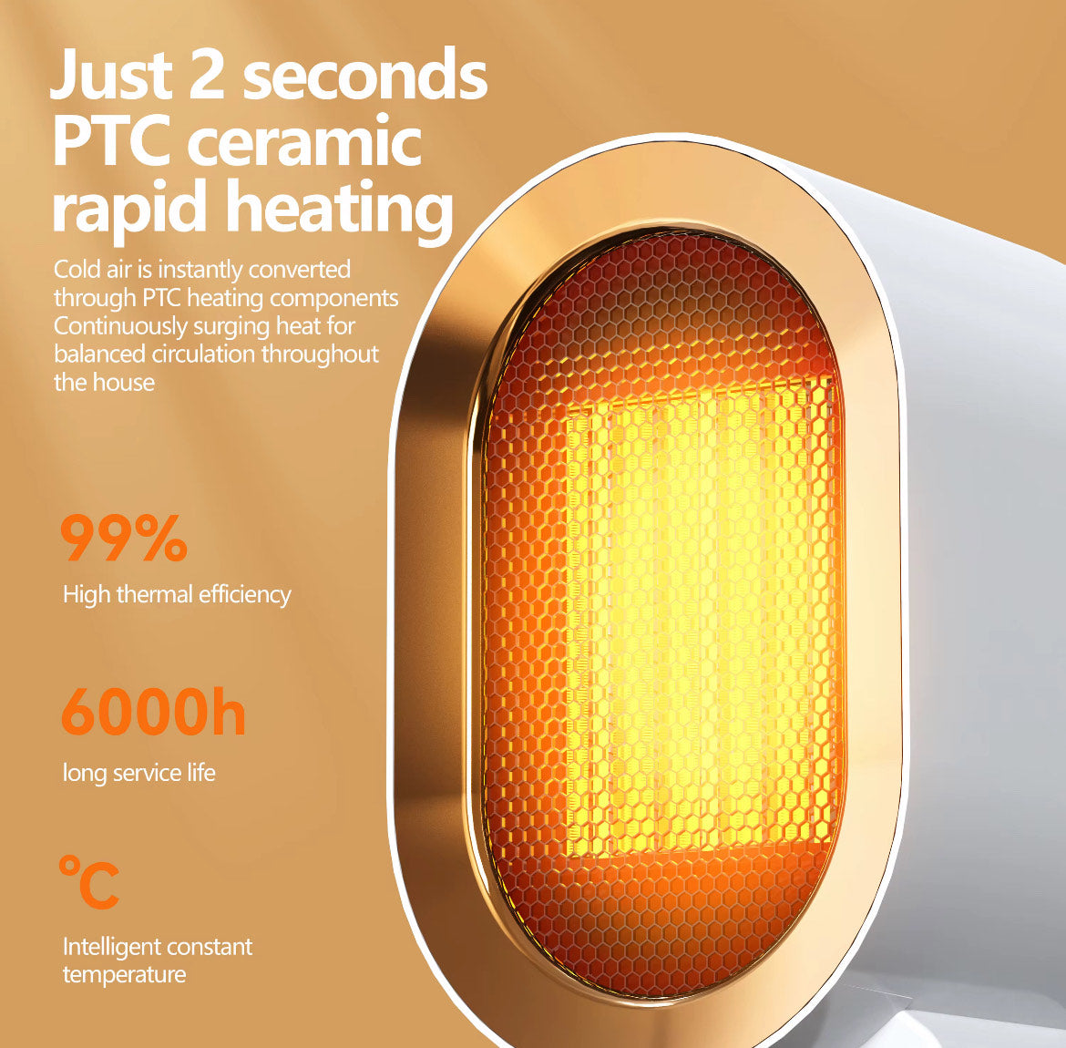 🔥 AuraHeat Mini 🔥  1200W Portable Electric Fan Heater