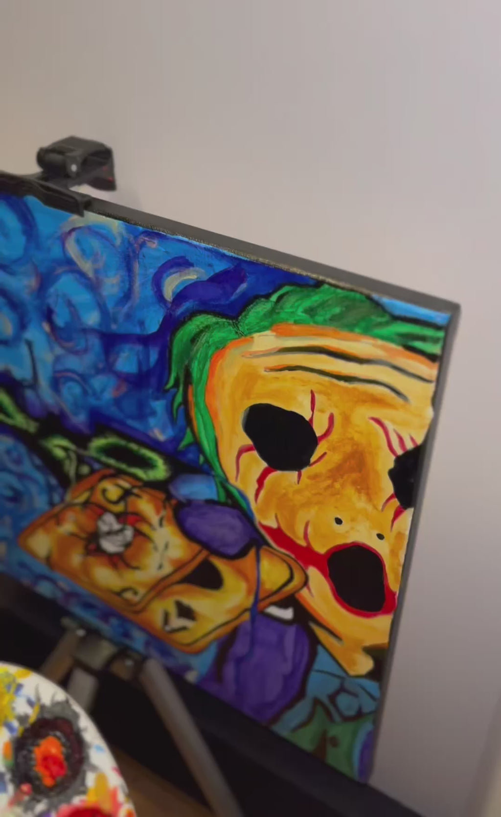 P2. Original 1 of 1 “Batman v Joker” Painting by ArtbyCJW ( 16 x 24 )